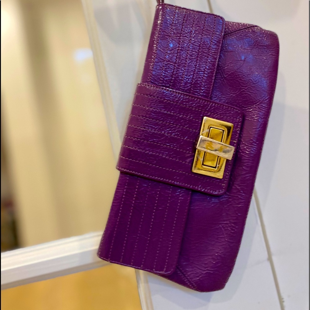 Elegant Genuine Patent leather wristlet